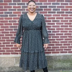 Very J SALE ITEMS Bespeckled Tiered Dress