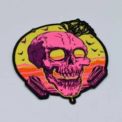 Vapor Skull Iron-On Patch SEVENTH INK X DWYBO DWYBO GEAR