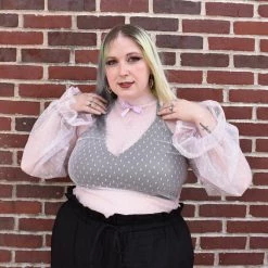 Sheer Frills Lilac Blouse MY VIOLET NEWEST ITEMS