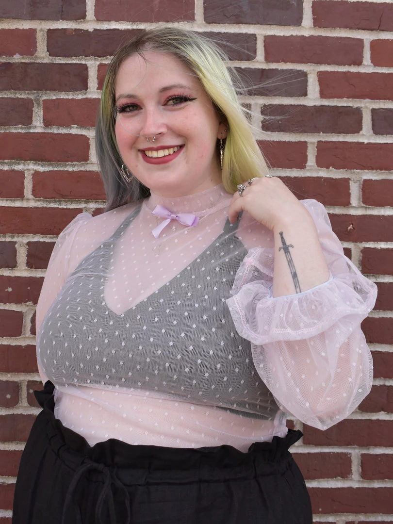 Sheer Frills Lilac Blouse MY VIOLET NEWEST ITEMS 6 Sheer Frills Lilac Blouse MY VIOLET NEWEST ITEMS