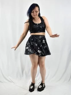 Bats In The DWYBO Hearses & Skulls Velvet Skater Skirt NEWEST ITEMS 10 Bats In The DWYBO Hearses & Skulls Velvet Skater Skirt NEWEST ITEMS