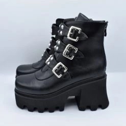 ACCITY SHOES & BOOTS Treble Triple Buckle Platform Boot
