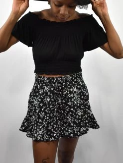 White Birch NEWEST ITEMS Rock Cress Micro Floral Shorts