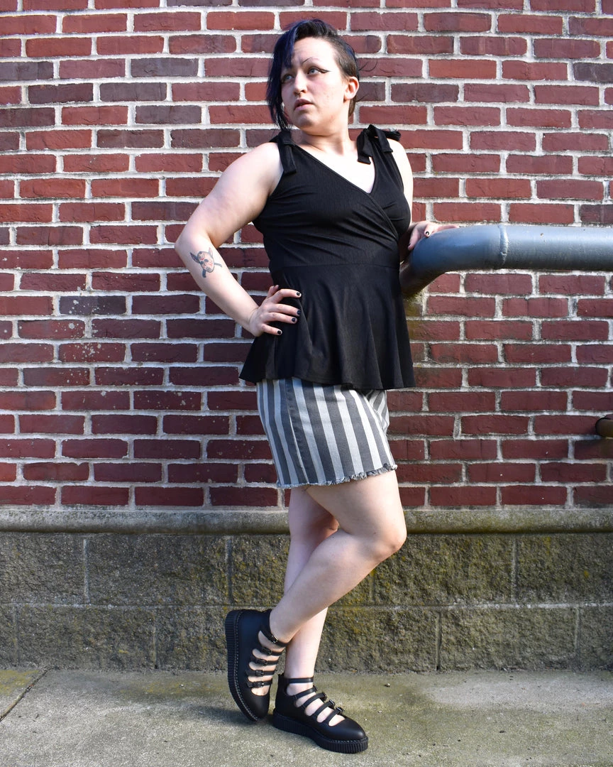 White Birch NEWEST ITEMS Sunstone Striped Denim Skirt 4 White Birch NEWEST ITEMS Sunstone Striped Denim Skirt