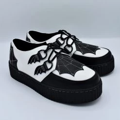 Strangecvlt SHOES & BOOTS White & Black Krypt Creeper -STRANGE CVLT