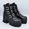 ACCITY SHOES & BOOTS Treble Triple Buckle Platform Boot