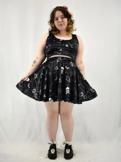 Bats In The DWYBO Hearses & Skulls Velvet Skater Skirt NEWEST ITEMS 12 Bats In The DWYBO Hearses & Skulls Velvet Skater Skirt NEWEST ITEMS