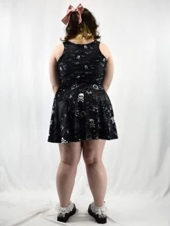 Bats In The DWYBO Hearses & Skulls Velvet Crop Top