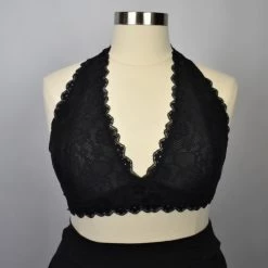 Leto Accessories BRALETTES Lace Halter Bralette 16 Leto Accessories BRALETTES Lace Halter Bralette