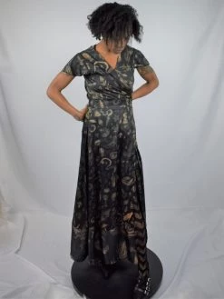 PREORDER Sabrina Flutter Sleeve Maxi Wrap Dress - BRETT MANNING ART 14 PREORDER Sabrina Flutter Sleeve Maxi Wrap Dress - BRETT MANNING ART