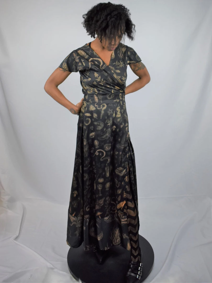 PREORDER Sabrina Flutter Sleeve Maxi Wrap Dress - BRETT MANNING ART 8 PREORDER Sabrina Flutter Sleeve Maxi Wrap Dress - BRETT MANNING ART