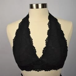 Leto Accessories BRALETTES Lace Halter Bralette 20 Leto Accessories BRALETTES Lace Halter Bralette