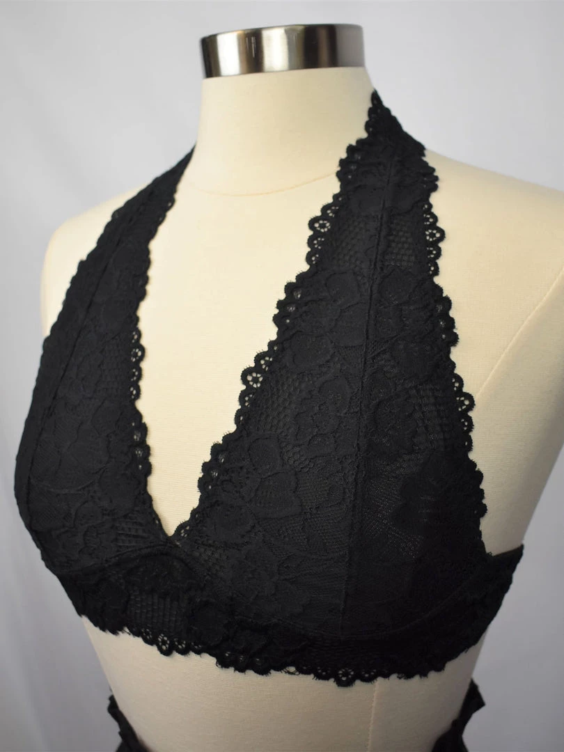 Leto Accessories BRALETTES Lace Halter Bralette 11 Leto Accessories BRALETTES Lace Halter Bralette