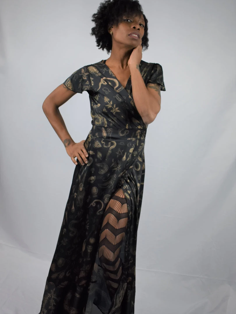 PREORDER Sabrina Flutter Sleeve Maxi Wrap Dress - BRETT MANNING ART 6 PREORDER Sabrina Flutter Sleeve Maxi Wrap Dress - BRETT MANNING ART