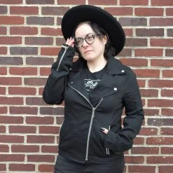 Denim Moto Jacket FOXBLOOD