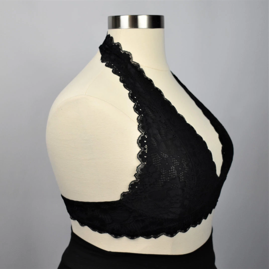 Leto Accessories BRALETTES Lace Halter Bralette 9 Leto Accessories BRALETTES Lace Halter Bralette