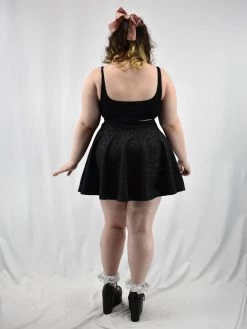 Reap What You Sew Consignment NEWEST ITEMS Panther Print Black Circle Skirt- HANDMADE LOCALLY