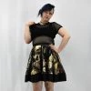 Skeleton Closet 13 NEWEST ITEMS Nevermore Snap Skirt- HANDMADE LOCALLY