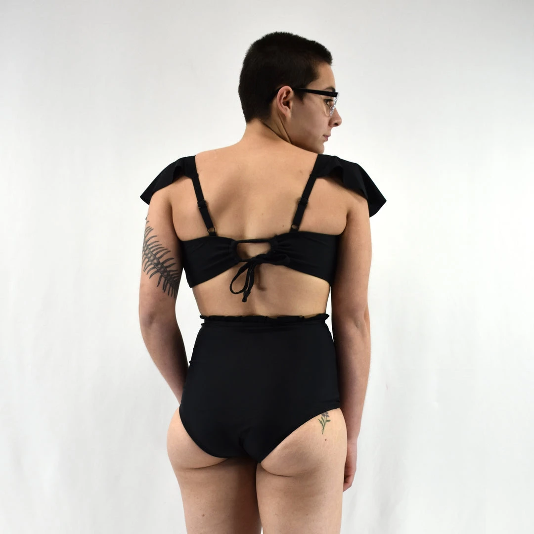 Unique Vintage Frida Ruffle Cap Sleeve Swim Top 5 Unique Vintage Frida Ruffle Cap Sleeve Swim Top