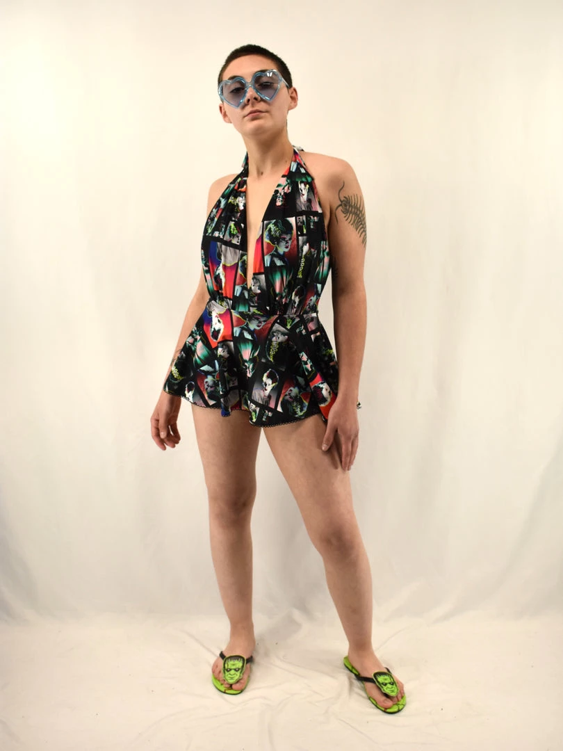 Unique Vintage NEWEST ITEMS Bride Of Frankenstein Skirted Swimsuit 5 Unique Vintage NEWEST ITEMS Bride Of Frankenstein Skirted Swimsuit