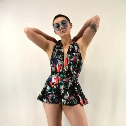Unique Vintage NEWEST ITEMS Bride Of Frankenstein Skirted Swimsuit