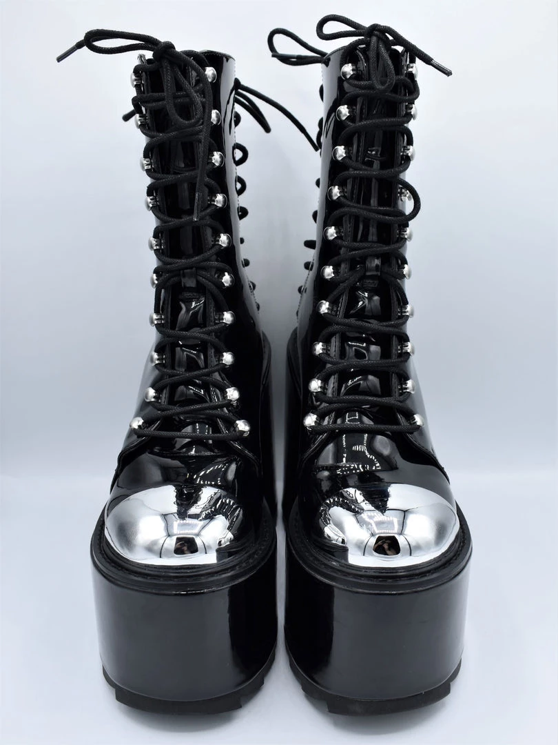 SHOES & BOOTS Heavy Metal Platform Boot FAN ALL FLAMES 7 SHOES & BOOTS Heavy Metal Platform Boot FAN ALL FLAMES