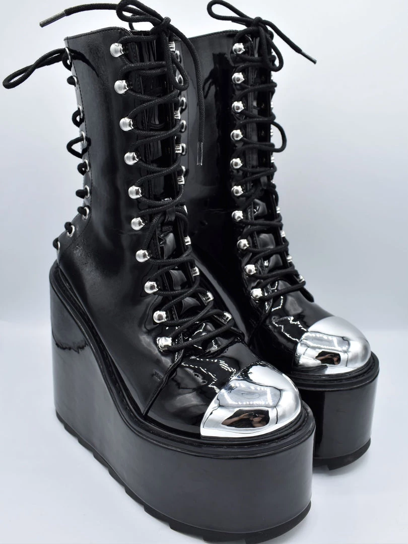SHOES & BOOTS Heavy Metal Platform Boot FAN ALL FLAMES 6 SHOES & BOOTS Heavy Metal Platform Boot FAN ALL FLAMES
