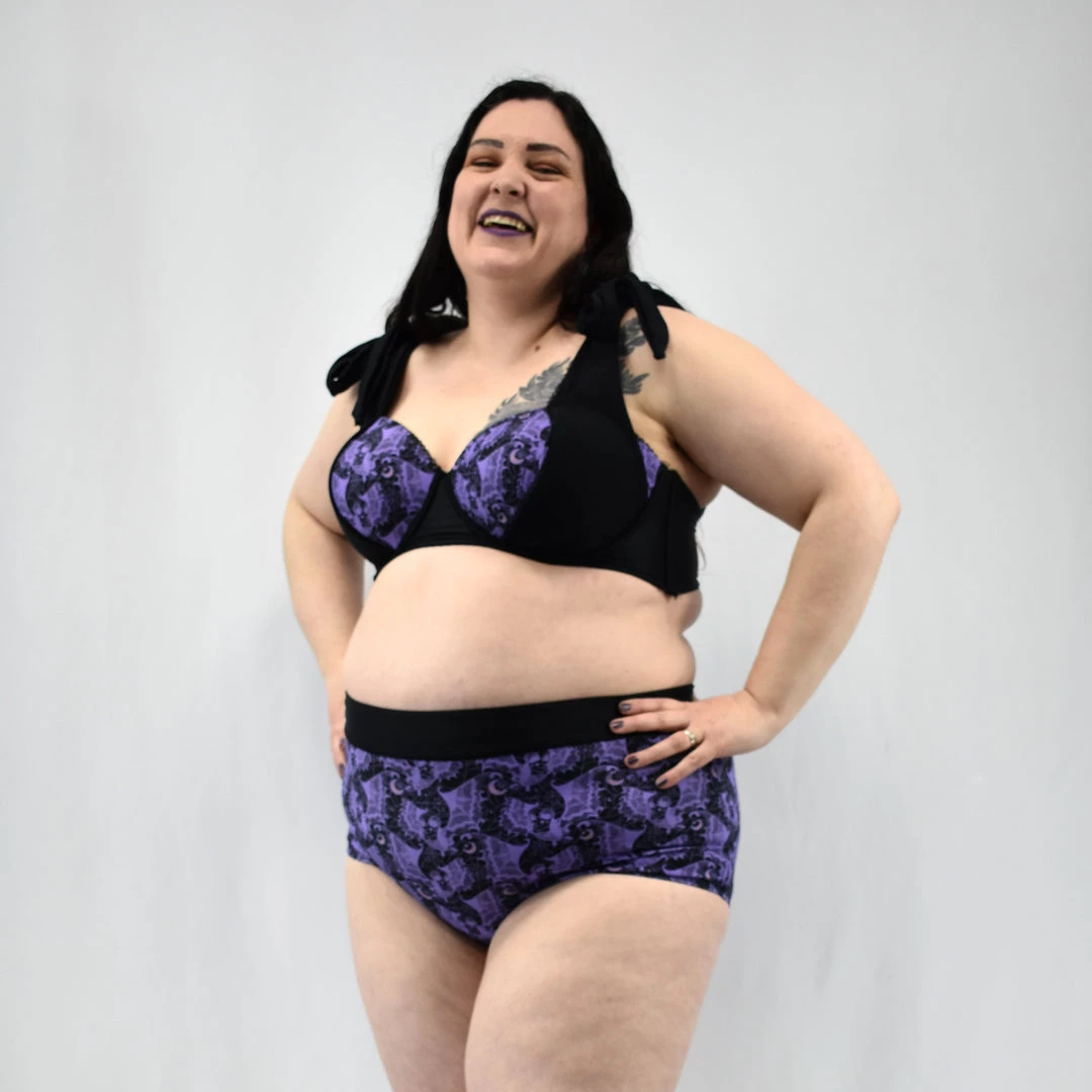 Unique Vintage Purple Lacy Bats Tied Up Swim Top 5 Unique Vintage Purple Lacy Bats Tied Up Swim Top