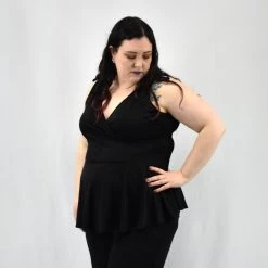 White Birch Mendler Peplum Top