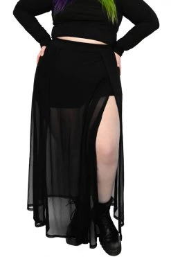 BOTTOMS Mesh Darla Maxi Skirt With Shorts! FOXBLOOD