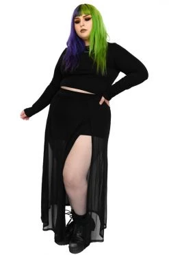 BOTTOMS Mesh Darla Maxi Skirt With Shorts! FOXBLOOD