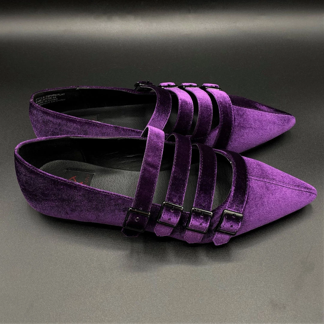 Strangecvlt CLEARANCE (Final Sale) Purple Velvet Coven Flat STRANGE CVLT 4 Strangecvlt CLEARANCE (Final Sale) Purple Velvet Coven Flat STRANGE CVLT