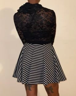 Reap What You Sew Consignment Striped Skater Skirt- HANDMADE LOCALLY