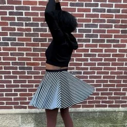 Reap What You Sew Consignment Striped Skater Skirt- HANDMADE LOCALLY