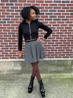 Reap What You Sew Consignment Striped Skater Skirt- HANDMADE LOCALLY