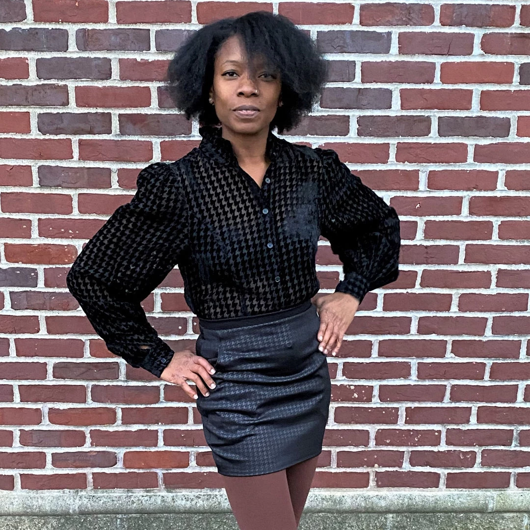 Reap What You Sew Consignment Houndstooth Mini Skirt - HANDMADE LOCALLY LOCAL BRANDS 3 Reap What You Sew Consignment Houndstooth Mini Skirt - HANDMADE LOCALLY LOCAL BRANDS