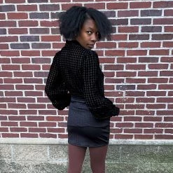 Reap What You Sew Consignment Houndstooth Mini Skirt - HANDMADE LOCALLY LOCAL BRANDS