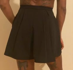 Reap What You Sew Consignment Black Coulotte Shorts- HANDMADE LOCALLY