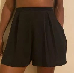 Reap What You Sew Consignment Black Coulotte Shorts- HANDMADE LOCALLY