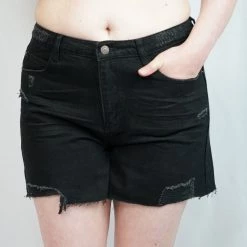 White Birch BOTTOMS Rager Tattered Denim Shorts