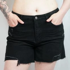 White Birch BOTTOMS Rager Tattered Denim Shorts