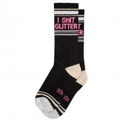 Gumball Poodle SOCKS, STOCKINGS, & SLIPPERS I Shit Glitter Ribbed Gym Socks