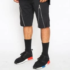 Weiv Black Zipper Shorts UNISEX BOTTOMS
