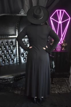 FOXBLOOD Fiona Henley Thumb Hole Dress (LAST ONE SIZE MEDIUM!) CLEARANCE (Final Sale)