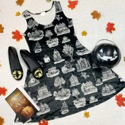 DWYBO Manning Collab PREORDER From Salem, With Love Velvet Black Velvet Skater Dress - BRETT MANNING COLLAB DRESSES 11 DWYBO Manning Collab PREORDER From Salem, With Love Velvet Black Velvet Skater Dress - BRETT MANNING COLLAB DRESSES