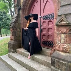 Sweet Lovely Georgiana Off Shoulder Chiffon Dress