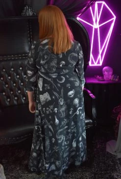 PREORDER Witchy Musings Button Dress (Black)- BRETT MANNING ART DRESSES 8 PREORDER Witchy Musings Button Dress (Black)- BRETT MANNING ART DRESSES