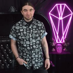 DWYBO Manning Collab ARTIST COLLABORATION EXCLUSIVES PREORDER From Salem, With Love Unisex Button Up BRETT MANNING COLLAB